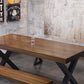 Industrial Solid Wood Dinner Room Kitchen Table Rectangle Sled Base Table for Dining Room Clearhalo ' dining_table' 'Dining Tables & Seating' 'Dining Tables' 'furn' 'furn_dining_table' 'Furniture' 'furniture_dining_table' 'Kitchen & Dining Furniture' 'kitchen&dining_furn' 'kitchen' 'kitchen_dining_table' 3864033