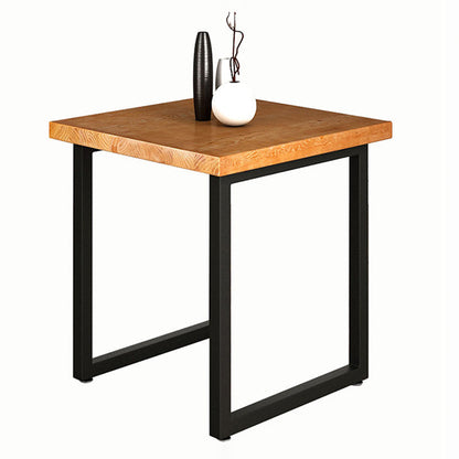 Industrial Square Dining Table Pine Solid Wood Table with Double Pedestal Without Chairs Clearhalo ' dining_table' 'Dining Tables & Seating' 'Dining Tables' 'furn' 'furn_dining_table' 'Furniture' 'furniture_dining_table' 'Kitchen & Dining Furniture' 'kitchen&dining_furn' 'kitchen' 'kitchen_dining_table' 3864042