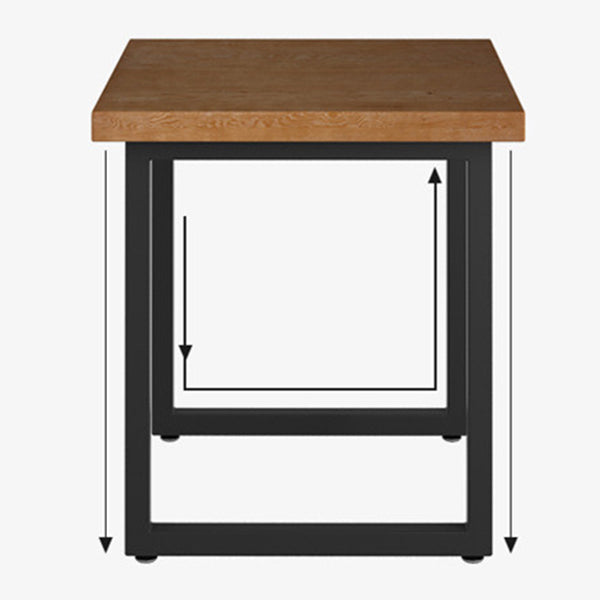 Industrial Square Dining Table Pine Solid Wood Table with Double Pedestal Clearhalo ' dining_table' 'Dining Tables & Seating' 'Dining Tables' 'furn' 'furn_dining_table' 'Furniture' 'furniture_dining_table' 'Kitchen & Dining Furniture' 'kitchen&dining_furn' 'kitchen' 'kitchen_dining_table' 3864046