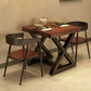 Industrial Solid Wood Dinner Room Kitchen Table Brown Square Trestle Table for Dining Room Clearhalo ' dining_table' 'Dining Tables & Seating' 'Dining Tables' 'furn' 'furn_dining_table' 'Furniture' 'furniture_dining_table' 'Kitchen & Dining Furniture' 'kitchen&dining_furn' 'kitchen' 'kitchen_dining_table' 3864050
