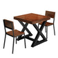 Industrial Solid Wood Dinner Room Kitchen Table Brown Square Trestle Table for Dining Room Clearhalo ' dining_table' 'Dining Tables & Seating' 'Dining Tables' 'furn' 'furn_dining_table' 'Furniture' 'furniture_dining_table' 'Kitchen & Dining Furniture' 'kitchen&dining_furn' 'kitchen' 'kitchen_dining_table' 3864056