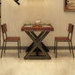 Industrial Solid Wood Dinner Room Kitchen Table Brown Square Trestle Table for Dining Room Clearhalo ' dining_table' 'Dining Tables & Seating' 'Dining Tables' 'furn' 'furn_dining_table' 'Furniture' 'furniture_dining_table' 'Kitchen & Dining Furniture' 'kitchen&dining_furn' 'kitchen' 'kitchen_dining_table' 3864061