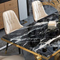 Metal Traditional Luxury Rectangle Indoor Table Sintered Stone Table with Metal Trestle Clearhalo ' dining_table' 'Dining Tables & Seating' 'Dining Tables' 'furn' 'furn_dining_table' 'Furniture' 'furniture_dining_table' 'Kitchen & Dining Furniture' 'kitchen&dining_furn' 'kitchen' 'kitchen_dining_table' 3864072
