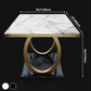 Metal Traditional Luxury Rectangle Indoor Table Sintered Stone Table with Metal Trestle Clearhalo ' dining_table' 'Dining Tables & Seating' 'Dining Tables' 'furn' 'furn_dining_table' 'Furniture' 'furniture_dining_table' 'Kitchen & Dining Furniture' 'kitchen&dining_furn' 'kitchen' 'kitchen_dining_table' 3864076