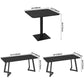 Industrial Style Sintered Stone Dinner Room Kitchen Black Table with Metal Base Clearhalo ' dining_table' 'Dining Tables & Seating' 'Dining Tables' 'furn' 'furn_dining_table' 'Furniture' 'furniture_dining_table' 'Kitchen & Dining Furniture' 'kitchen&dining_furn' 'kitchen' 'kitchen_dining_table' 3864090