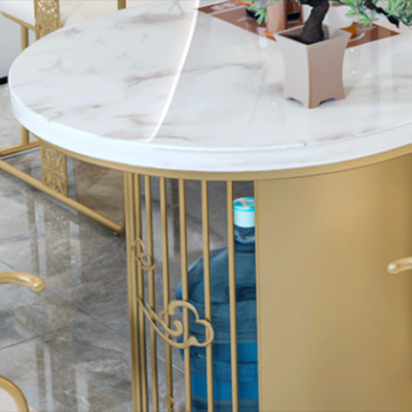 Traditional Luxury Oval Dining Table Sintered Stone Table with Gold Double Pedestal for Dining Room Clearhalo ' dining_table' 'Dining Tables & Seating' 'Dining Tables' 'furn' 'furn_dining_table' 'Furniture' 'furniture_dining_table' 'Kitchen & Dining Furniture' 'kitchen&dining_furn' 'kitchen' 'kitchen_dining_table' 3864101