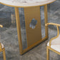 Traditional Luxury Oval Dining Table Sintered Stone Table with Gold Double Pedestal for Dining Room Clearhalo ' dining_table' 'Dining Tables & Seating' 'Dining Tables' 'furn' 'furn_dining_table' 'Furniture' 'furniture_dining_table' 'Kitchen & Dining Furniture' 'kitchen&dining_furn' 'kitchen' 'kitchen_dining_table' 3864102