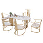 Traditional Luxury Oval Dining Table Sintered Stone Table with Gold Double Pedestal for Dining Room Clearhalo ' dining_table' 'Dining Tables & Seating' 'Dining Tables' 'furn' 'furn_dining_table' 'Furniture' 'furniture_dining_table' 'Kitchen & Dining Furniture' 'kitchen&dining_furn' 'kitchen' 'kitchen_dining_table' 3864104