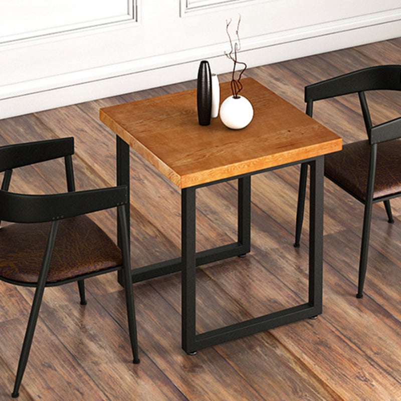 Industrial Solid Wood Dinner Room Kitchen Table Square Sled Table for Dining Room Clearhalo ' dining_table' 'Dining Tables & Seating' 'Dining Tables' 'furn' 'furn_dining_table' 'Furniture' 'furniture_dining_table' 'Kitchen & Dining Furniture' 'kitchen&dining_furn' 'kitchen' 'kitchen_dining_table' 3864108