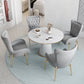 Minimalist Kitchen Standard Dining Table White Sintered Stone Dining Table with Pedestal Base Clearhalo ' dining_table' 'Dining Tables & Seating' 'Dining Tables' 'furn' 'furn_dining_table' 'Furniture' 'furniture_dining_table' 'Kitchen & Dining Furniture' 'kitchen&dining_furn' 'kitchen' 'kitchen_dining_table' 3864124