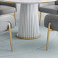 Minimalist Kitchen Standard Dining Table White Sintered Stone Dining Table with Pedestal Base Clearhalo ' dining_table' 'Dining Tables & Seating' 'Dining Tables' 'furn' 'furn_dining_table' 'Furniture' 'furniture_dining_table' 'Kitchen & Dining Furniture' 'kitchen&dining_furn' 'kitchen' 'kitchen_dining_table' 3864130