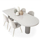 Modern Style Home Solid Wood Dining Table Freeform Shape Table with 3 Legs Base Clearhalo ' dining_table' 'Dining Tables & Seating' 'Dining Tables' 'furn' 'furn_dining_table' 'Furniture' 'furniture_dining_table' 'Kitchen & Dining Furniture' 'kitchen&dining_furn' 'kitchen' 'kitchen_dining_table' 3864135