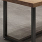 Industrial Solid Wood Dining Table Square Table in Brown with Metal Trestle Base Clearhalo ' dining_table' 'Dining Tables & Seating' 'Dining Tables' 'furn' 'furn_dining_table' 'Furniture' 'furniture_dining_table' 'Kitchen & Dining Furniture' 'kitchen&dining_furn' 'kitchen' 'kitchen_dining_table' 3864150