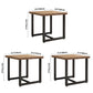 Industrial Solid Wood Dining Table Square Table in Brown with Metal Trestle Base Clearhalo ' dining_table' 'Dining Tables & Seating' 'Dining Tables' 'furn' 'furn_dining_table' 'Furniture' 'furniture_dining_table' 'Kitchen & Dining Furniture' 'kitchen&dining_furn' 'kitchen' 'kitchen_dining_table' 3864152