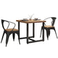 Industrial Solid Wood Dining Table Square Table in Brown with Metal Trestle Base Clearhalo ' dining_table' 'Dining Tables & Seating' 'Dining Tables' 'furn' 'furn_dining_table' 'Furniture' 'furniture_dining_table' 'Kitchen & Dining Furniture' 'kitchen&dining_furn' 'kitchen' 'kitchen_dining_table' 3864153
