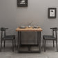 Industrial Solid Wood Dining Table Square Table in Brown with Metal Trestle Base Clearhalo ' dining_table' 'Dining Tables & Seating' 'Dining Tables' 'furn' 'furn_dining_table' 'Furniture' 'furniture_dining_table' 'Kitchen & Dining Furniture' 'kitchen&dining_furn' 'kitchen' 'kitchen_dining_table' 3864156