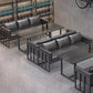 Industrial Sintered Stone Dinner Room Kitchen Table Black Sled Table for Dining Room Clearhalo ' dining_table' 'Dining Tables & Seating' 'Dining Tables' 'furn' 'furn_dining_table' 'Furniture' 'furniture_dining_table' 'Kitchen & Dining Furniture' 'kitchen&dining_furn' 'kitchen' 'kitchen_dining_table' 3864158