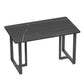 Industrial Sintered Stone Dinner Room Kitchen Table Black Sled Table for Dining Room 47.2"L x 23.6"W x 29.5"H Without Chairs Clearhalo ' dining_table' 'Dining Tables & Seating' 'Dining Tables' 'furn' 'furn_dining_table' 'Furniture' 'furniture_dining_table' 'Kitchen & Dining Furniture' 'kitchen&dining_furn' 'kitchen' 'kitchen_dining_table' 3864159