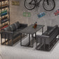 Industrial Sintered Stone Dinner Room Kitchen Table Black Sled Table for Dining Room Clearhalo ' dining_table' 'Dining Tables & Seating' 'Dining Tables' 'furn' 'furn_dining_table' 'Furniture' 'furniture_dining_table' 'Kitchen & Dining Furniture' 'kitchen&dining_furn' 'kitchen' 'kitchen_dining_table' 3864174