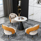 Traditional Luxury Round Dining Room Table Sintered Stone Table with Black Pedestal Base Clearhalo ' dining_table' 'Dining Tables & Seating' 'Dining Tables' 'furn' 'furn_dining_table' 'Furniture' 'furniture_dining_table' 'Kitchen & Dining Furniture' 'kitchen&dining_furn' 'kitchen' 'kitchen_dining_table' 3864178