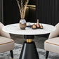 Traditional Luxury Round Dining Room Table Sintered Stone Table with Black Pedestal Base Clearhalo ' dining_table' 'Dining Tables & Seating' 'Dining Tables' 'furn' 'furn_dining_table' 'Furniture' 'furniture_dining_table' 'Kitchen & Dining Furniture' 'kitchen&dining_furn' 'kitchen' 'kitchen_dining_table' 3864183