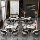 Traditional Luxury Round Dining Room Table Sintered Stone Table with Black Pedestal Base Clearhalo ' dining_table' 'Dining Tables & Seating' 'Dining Tables' 'furn' 'furn_dining_table' 'Furniture' 'furniture_dining_table' 'Kitchen & Dining Furniture' 'kitchen&dining_furn' 'kitchen' 'kitchen_dining_table' 3864190