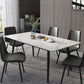 Industrial Standard Sintered Stone Dining Table Rectangle Shape Dining Table for Kitchen Clearhalo ' dining_table' 'Dining Tables & Seating' 'Dining Tables' 'furn' 'furn_dining_table' 'Furniture' 'furniture_dining_table' 'Kitchen & Dining Furniture' 'kitchen&dining_furn' 'kitchen' 'kitchen_dining_table' 3864196
