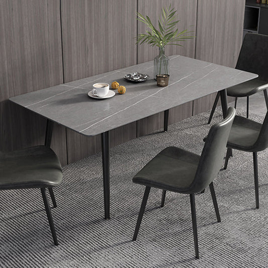 Industrial Standard Sintered Stone Dining Table Rectangle Shape Dining Table for Kitchen