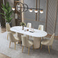 Traditional Luxury Oval Dining Table Sintered Stone Table with Double Pedestal Base Clearhalo ' dining_table' 'Dining Tables & Seating' 'Dining Tables' 'furn' 'furn_dining_table' 'Furniture' 'furniture_dining_table' 'Kitchen & Dining Furniture' 'kitchen&dining_furn' 'kitchen' 'kitchen_dining_table' 3864211