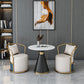 Metal Traditional Luxury Round Indoor Table Sintered Stone Table with Pedestal Base Clearhalo ' dining_table' 'Dining Tables & Seating' 'Dining Tables' 'furn' 'furn_dining_table' 'Furniture' 'furniture_dining_table' 'Kitchen & Dining Furniture' 'kitchen&dining_furn' 'kitchen' 'kitchen_dining_table' 3864221
