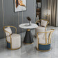 Metal Traditional Luxury Round Indoor Table Sintered Stone Table with Pedestal Base Clearhalo ' dining_table' 'Dining Tables & Seating' 'Dining Tables' 'furn' 'furn_dining_table' 'Furniture' 'furniture_dining_table' 'Kitchen & Dining Furniture' 'kitchen&dining_furn' 'kitchen' 'kitchen_dining_table' 3864222