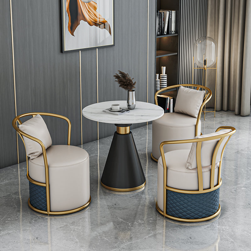 Metal Traditional Luxury Round Indoor Table Sintered Stone Table with Pedestal Base Clearhalo ' dining_table' 'Dining Tables & Seating' 'Dining Tables' 'furn' 'furn_dining_table' 'Furniture' 'furniture_dining_table' 'Kitchen & Dining Furniture' 'kitchen&dining_furn' 'kitchen' 'kitchen_dining_table' 3864222