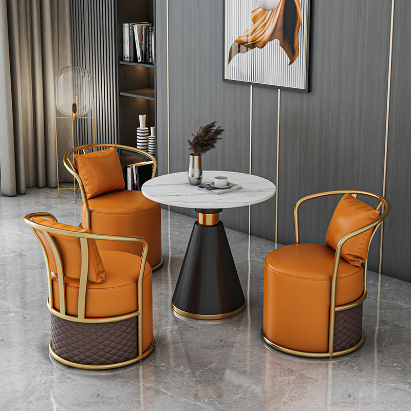 Metal Traditional Luxury Round Indoor Table Sintered Stone Table with Pedestal Base Clearhalo ' dining_table' 'Dining Tables & Seating' 'Dining Tables' 'furn' 'furn_dining_table' 'Furniture' 'furniture_dining_table' 'Kitchen & Dining Furniture' 'kitchen&dining_furn' 'kitchen' 'kitchen_dining_table' 3864224