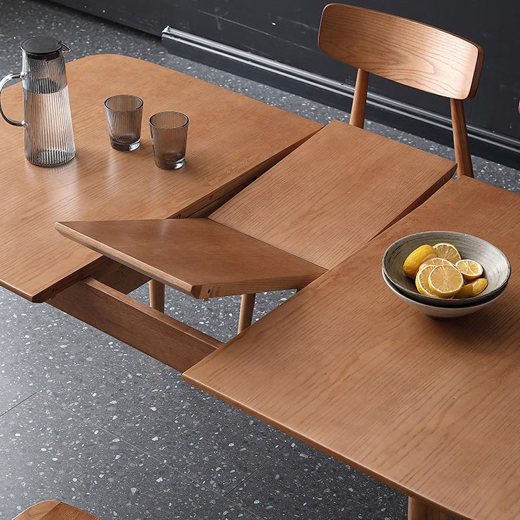 Extendable Ash Wood Table for Restaurant Rectangle Dining Table with 4 Legs Clearhalo ' dining_table' 'Dining Tables & Seating' 'Dining Tables' 'furn' 'furn_dining_table' 'Furniture' 'furniture_dining_table' 'Kitchen & Dining Furniture' 'kitchen&dining_furn' 'kitchen' 'kitchen_dining_table' 3864242