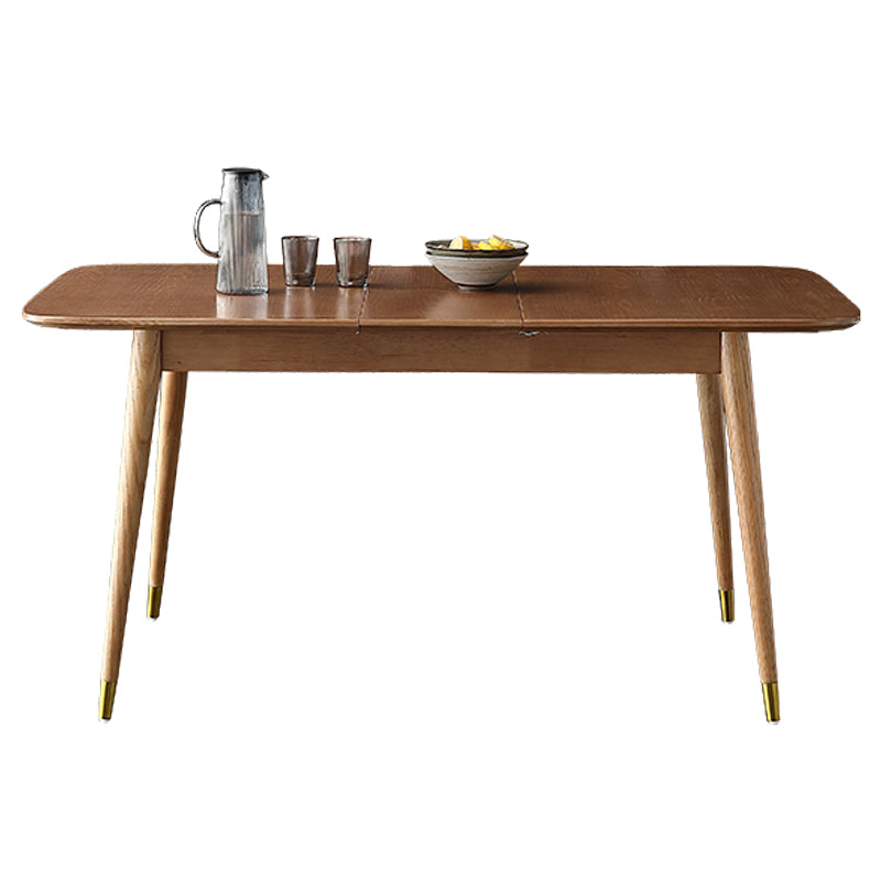 Extendable Ash Wood Table for Restaurant Rectangle Dining Table with 4 Legs Walnut Without Chairs Clearhalo ' dining_table' 'Dining Tables & Seating' 'Dining Tables' 'furn' 'furn_dining_table' 'Furniture' 'furniture_dining_table' 'Kitchen & Dining Furniture' 'kitchen&dining_furn' 'kitchen' 'kitchen_dining_table' 3864243