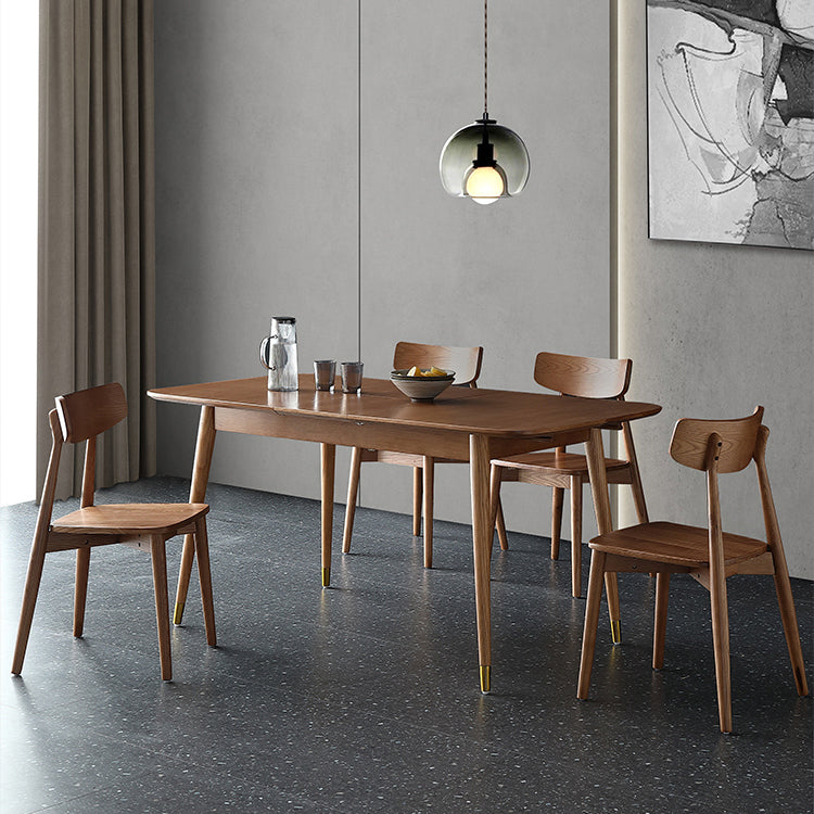 Extendable Ash Wood Table for Restaurant Rectangle Dining Table with 4 Legs Clearhalo ' dining_table' 'Dining Tables & Seating' 'Dining Tables' 'furn' 'furn_dining_table' 'Furniture' 'furniture_dining_table' 'Kitchen & Dining Furniture' 'kitchen&dining_furn' 'kitchen' 'kitchen_dining_table' 3864247