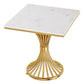 Pedestal Glam Style Dining Table Two-Color Fixed Table of Sintered Stone Square White Clearhalo ' dining_table' 'Dining Tables & Seating' 'Dining Tables' 'furn' 'furn_dining_table' 'Furniture' 'furniture_dining_table' 'Kitchen & Dining Furniture' 'kitchen&dining_furn' 'kitchen' 'kitchen_dining_table' 3864257