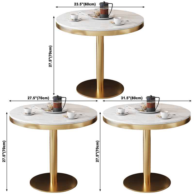 Pedestal Glam Style Dining Table Two-Color Fixed Table of Sintered Stone Clearhalo ' dining_table' 'Dining Tables & Seating' 'Dining Tables' 'furn' 'furn_dining_table' 'Furniture' 'furniture_dining_table' 'Kitchen & Dining Furniture' 'kitchen&dining_furn' 'kitchen' 'kitchen_dining_table' 3864258