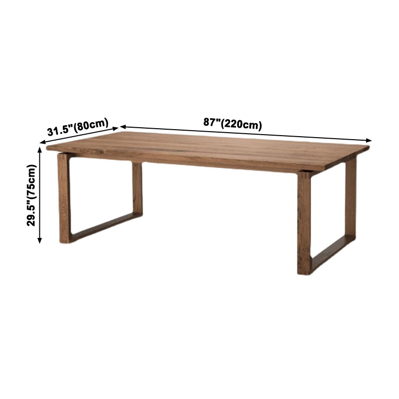 Glam Solid Wood Brown Dining Table Rectangle Shape Standard Dining Table for Kitchen Clearhalo ' dining_table' 'Dining Tables & Seating' 'Dining Tables' 'furn' 'furn_dining_table' 'Furniture' 'furniture_dining_table' 'Kitchen & Dining Furniture' 'kitchen&dining_furn' 'kitchen' 'kitchen_dining_table' 3864268
