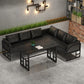 Industrial Dining Room Table Black Sintered Stone Table with Black Trestle Base Clearhalo ' dining_table' 'Dining Tables & Seating' 'Dining Tables' 'furn' 'furn_dining_table' 'Furniture' 'furniture_dining_table' 'Kitchen & Dining Furniture' 'kitchen&dining_furn' 'kitchen' 'kitchen_dining_table' 3864281