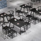 Industrial Black Dinner Room Kitchen Table Sled Base Table for Dining Room Clearhalo ' dining_table' 'Dining Tables & Seating' 'Dining Tables' 'furn' 'furn_dining_table' 'Furniture' 'furniture_dining_table' 'Kitchen & Dining Furniture' 'kitchen&dining_furn' 'kitchen' 'kitchen_dining_table' 3864291
