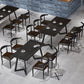 Industrial Black Dinner Room Kitchen Table Sled Base Table for Dining Room Clearhalo ' dining_table' 'Dining Tables & Seating' 'Dining Tables' 'furn' 'furn_dining_table' 'Furniture' 'furniture_dining_table' 'Kitchen & Dining Furniture' 'kitchen&dining_furn' 'kitchen' 'kitchen_dining_table' 3864292