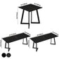 Industrial Black Dinner Room Kitchen Table Sled Base Table for Dining Room Clearhalo ' dining_table' 'Dining Tables & Seating' 'Dining Tables' 'furn' 'furn_dining_table' 'Furniture' 'furniture_dining_table' 'Kitchen & Dining Furniture' 'kitchen&dining_furn' 'kitchen' 'kitchen_dining_table' 3864300