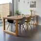 Simple Solid Wood Rectangle Dining Table Khaki Kitchen Dining Table with Double Pedestal Bases Clearhalo ' dining_table' 'Dining Tables & Seating' 'Dining Tables' 'furn' 'furn_dining_table' 'Furniture' 'furniture_dining_table' 'Kitchen & Dining Furniture' 'kitchen&dining_furn' 'kitchen' 'kitchen_dining_table' 3864303