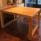 Simple Solid Wood Rectangle Dining Table Khaki Kitchen Dining Table with Double Pedestal Bases Clearhalo ' dining_table' 'Dining Tables & Seating' 'Dining Tables' 'furn' 'furn_dining_table' 'Furniture' 'furniture_dining_table' 'Kitchen & Dining Furniture' 'kitchen&dining_furn' 'kitchen' 'kitchen_dining_table' 3864308