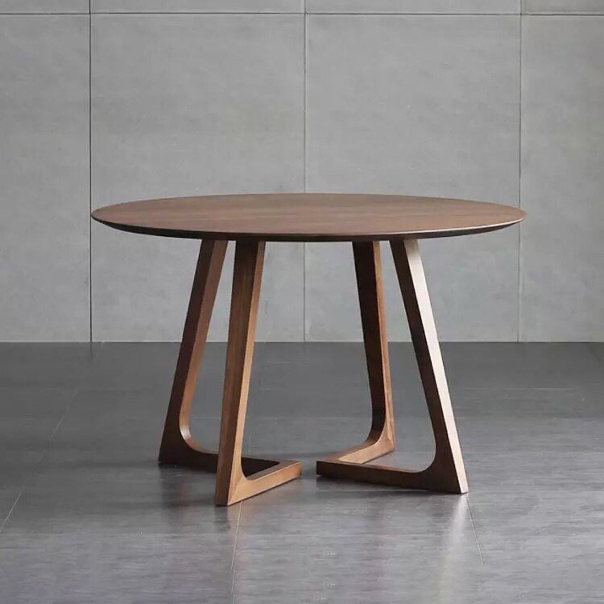 Round Wood Color Dining Table Solid Wood Table Modern with Double Pedestal Clearhalo ' dining_table' 'Dining Tables & Seating' 'Dining Tables' 'furn' 'furn_dining_table' 'Furniture' 'furniture_dining_table' 'Kitchen & Dining Furniture' 'kitchen&dining_furn' 'kitchen' 'kitchen_dining_table' 3864314