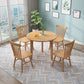 Round Wood Color Dining Table Simplicity Solid Wood 4 Legs Table for Dining Room Clearhalo ' dining_table' 'Dining Tables & Seating' 'Dining Tables' 'furn' 'furn_dining_table' 'Furniture' 'furniture_dining_table' 'Kitchen & Dining Furniture' 'kitchen&dining_furn' 'kitchen' 'kitchen_dining_table' 3864326