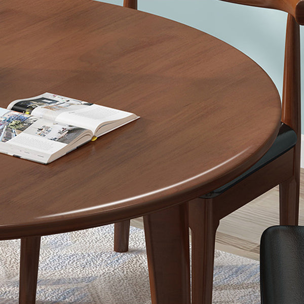 Round Wood Color Dining Table Simplicity Solid Wood 4 Legs Table for Dining Room Clearhalo ' dining_table' 'Dining Tables & Seating' 'Dining Tables' 'furn' 'furn_dining_table' 'Furniture' 'furniture_dining_table' 'Kitchen & Dining Furniture' 'kitchen&dining_furn' 'kitchen' 'kitchen_dining_table' 3864329