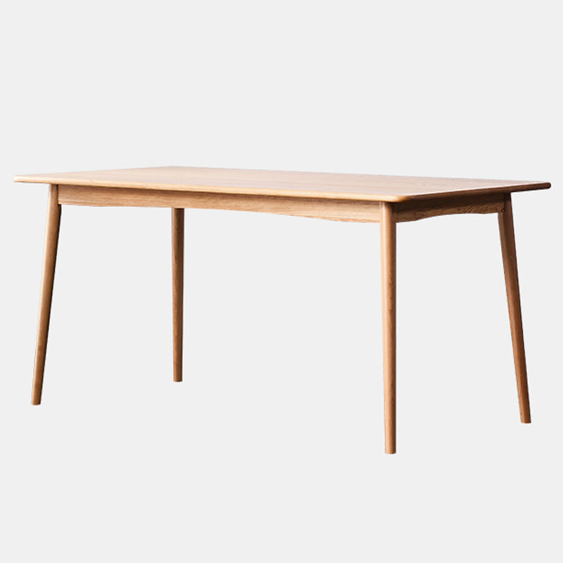 Solid Wood Rectangle Dining Table in Nature Contemporary Kitchen Wood Table with 4 Legs Brown Without Chairs Clearhalo ' dining_table' 'Dining Tables & Seating' 'Dining Tables' 'furn' 'furn_dining_table' 'Furniture' 'furniture_dining_table' 'Kitchen & Dining Furniture' 'kitchen&dining_furn' 'kitchen' 'kitchen_dining_table' 3864335
