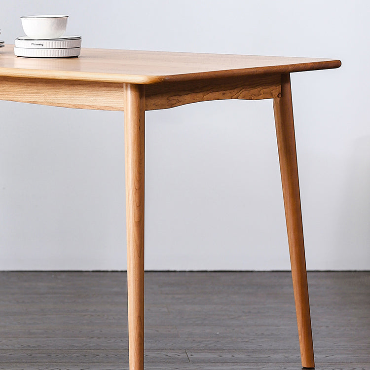 Solid Wood Rectangle Dining Table in Nature Contemporary Kitchen Wood Table with 4 Legs Clearhalo ' dining_table' 'Dining Tables & Seating' 'Dining Tables' 'furn' 'furn_dining_table' 'Furniture' 'furniture_dining_table' 'Kitchen & Dining Furniture' 'kitchen&dining_furn' 'kitchen' 'kitchen_dining_table' 3864342
